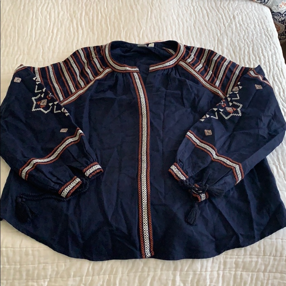 Gap embroidered shirt jacket